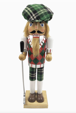 Santa's Workshop Green Plaid Golfer 14" Nutcracker