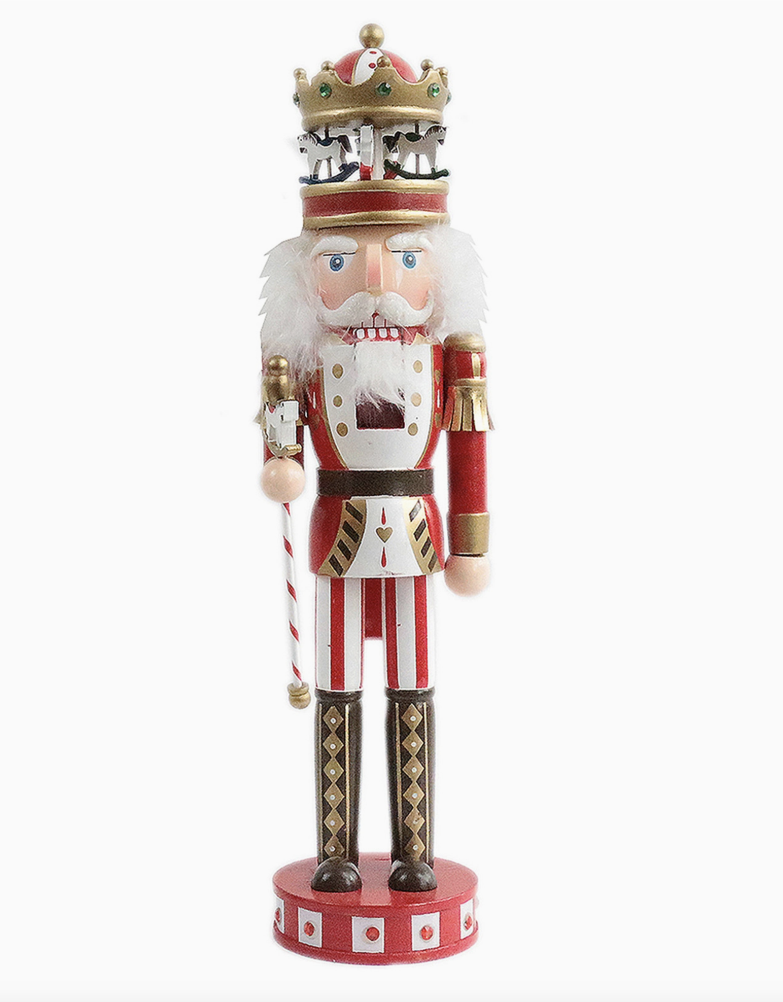 Santa's Workshop Merry Go Round 16.5" Nutcracker