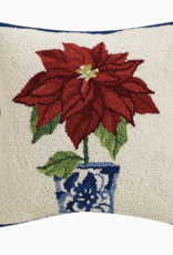 Chinoiserie Poinsettia Pillow 16"