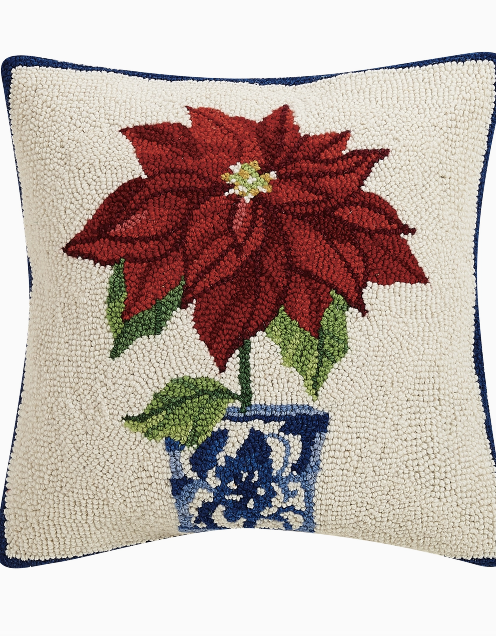 Chinoiserie Poinsettia Pillow 16"