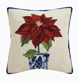 Chinoiserie Poinsettia Pillow 16"