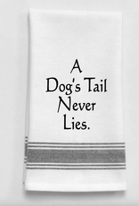Wild Hare Designs Towel A dog's tail never lies.