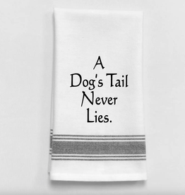 Wild Hare Designs Towel A dog's tail never lies.