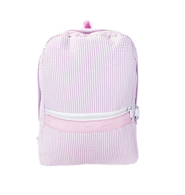 Oh Mint Small Backpack Pink Seersucker