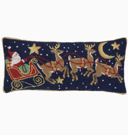Pillow Santa Three Reindeer