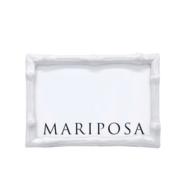 Mariposa White Bamboo Frame  4x6