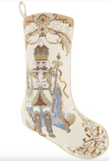 Stocking Nutcracker Ivory/Silver