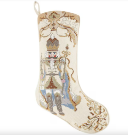 Stocking Nutcracker Ivory/Silver