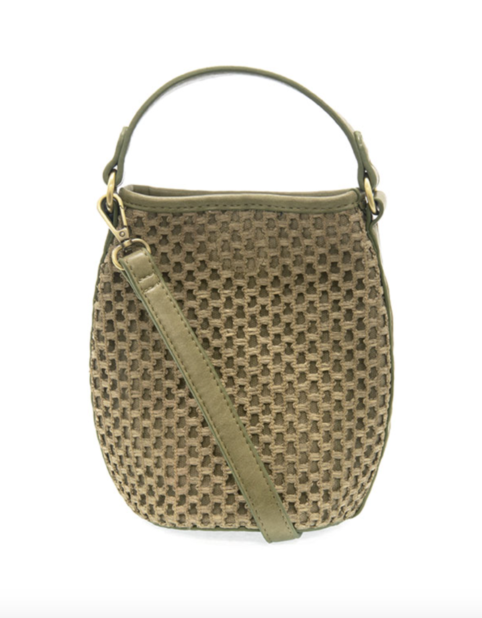 Joy Susan Khaki Kaia Open Weave Crossbody