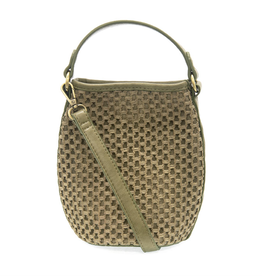 Joy Susan Khaki Kaia Open Weave Crossbody
