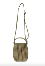 Joy Susan Khaki Kaia Open Weave Crossbody