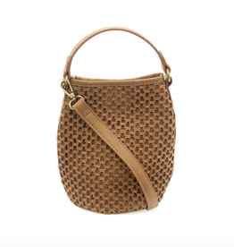 Joy Susan Cocoa Kaia Open Weave Bucket Crossbody