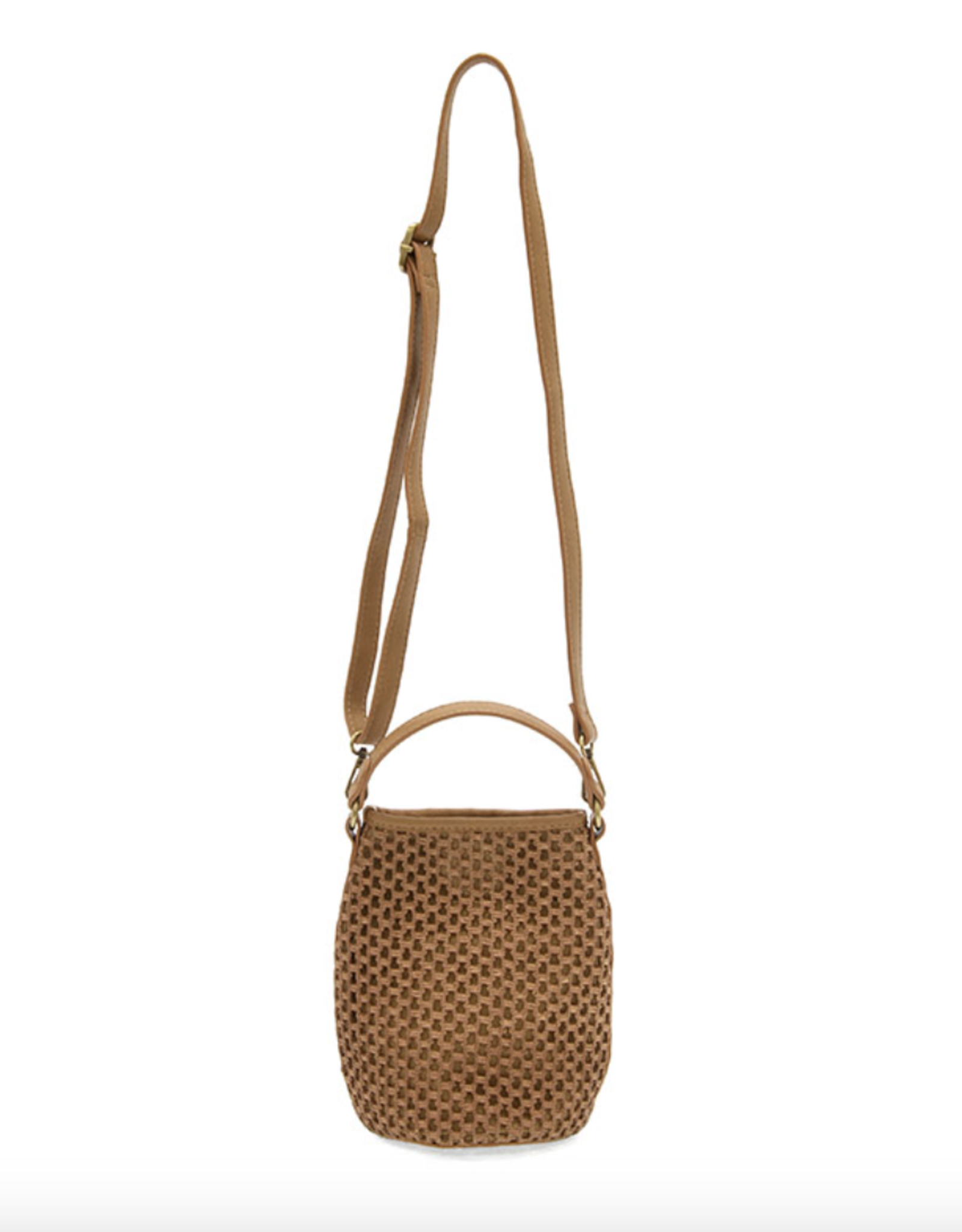 Joy Susan Cocoa Kaia Open Weave Bucket Crossbody