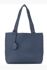 Ilse Jacobsen Tote Bag Navy w/Metallic Blue
