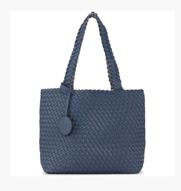 Ilse Jacobsen Tote Bag Navy w/Metallic Blue