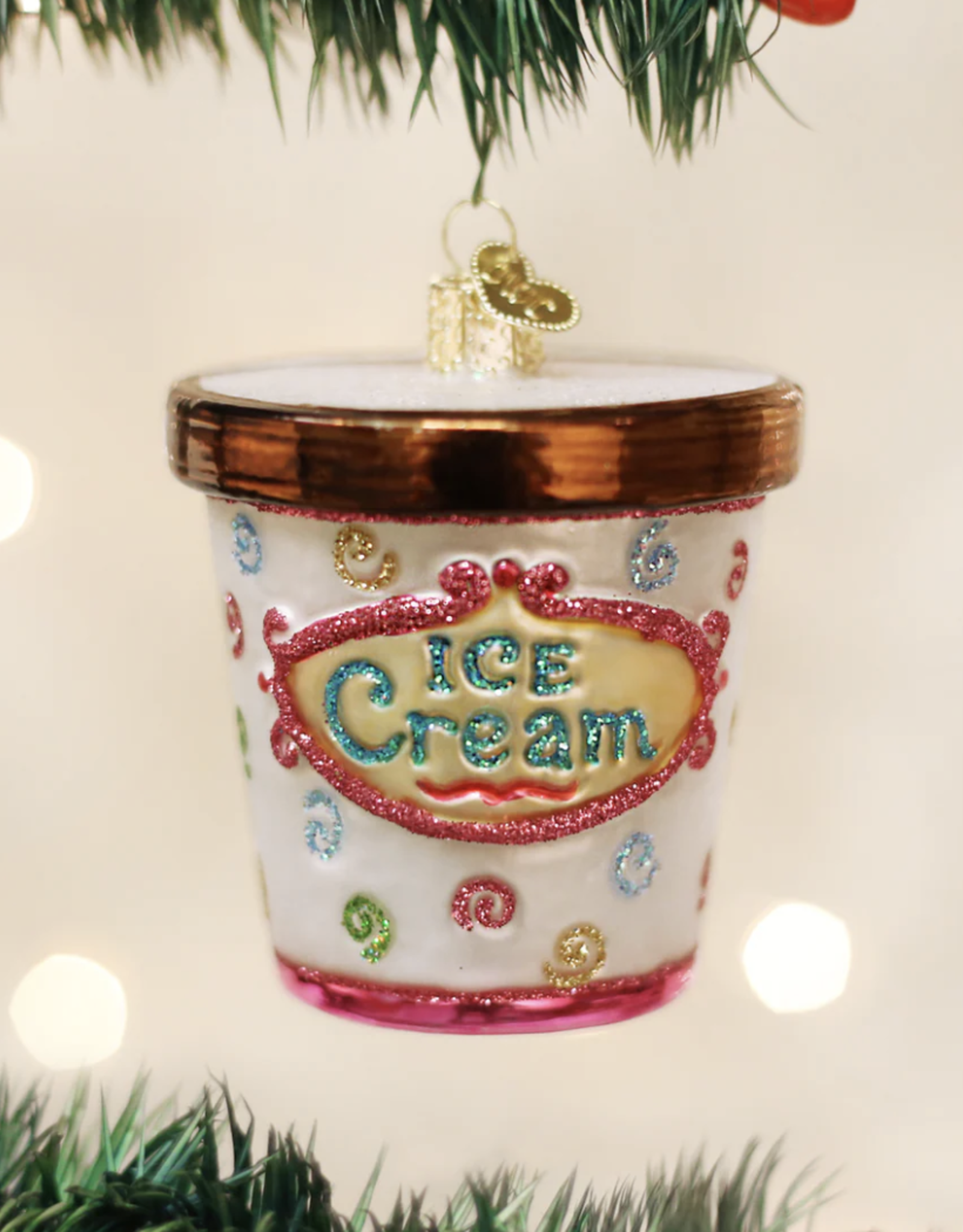 Old World Christmas Ice Cream Carton Ornament