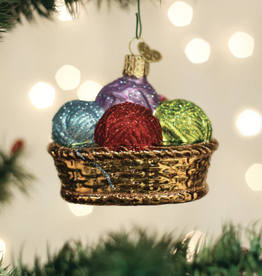 Old World Christmas Basket of Yarn Ornament