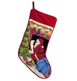 Stocking Santa  Chimney Christmas List