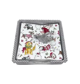 Mariposa Sitting Lab Red Hat Napkin Box