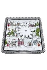 Mariposa White Snowflake Napkin Box