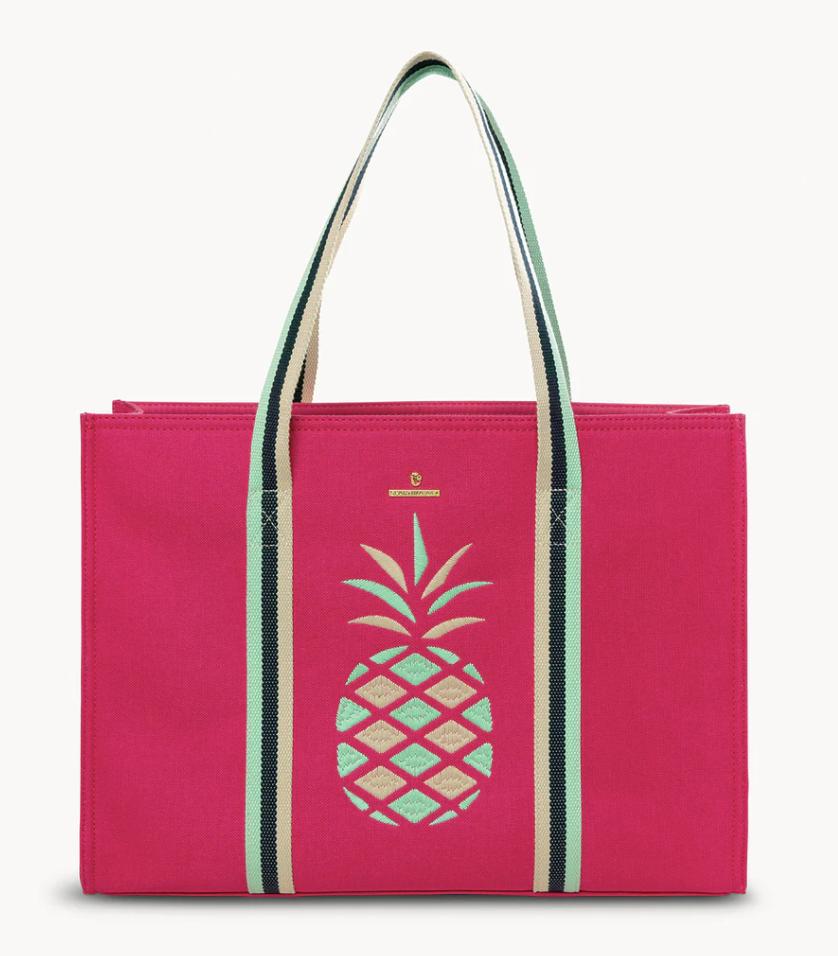 Pink Carry All Tote Pineapple