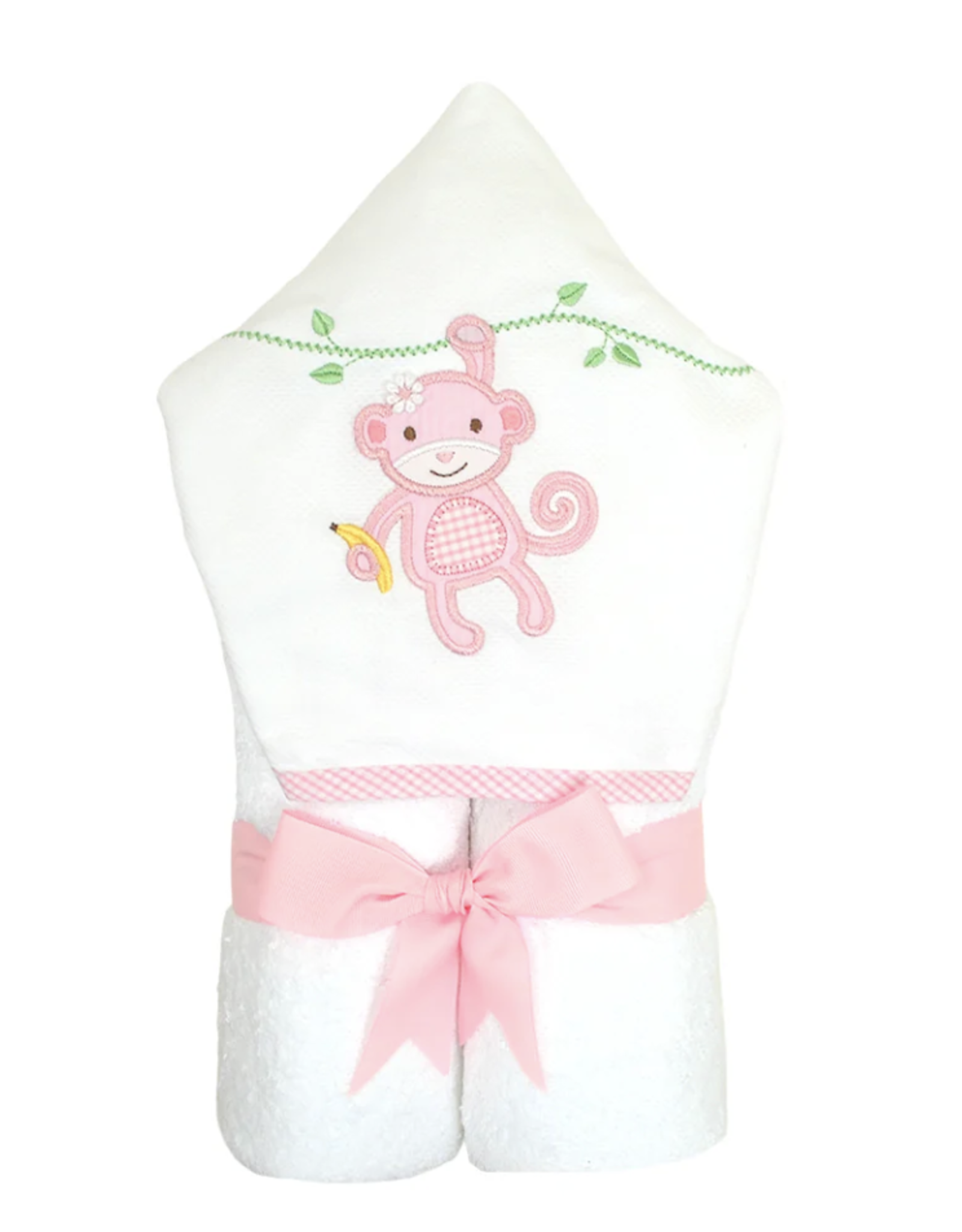 Three Marthas Everykid Towel Pink Monkey