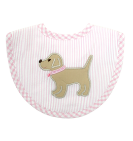 Three Marthas Medium Bib Pink Puppy