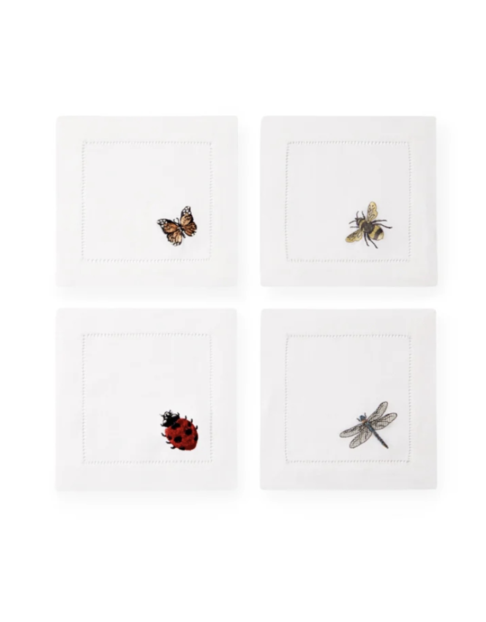 Sferra Bugs Cocktail Napkins Set 4