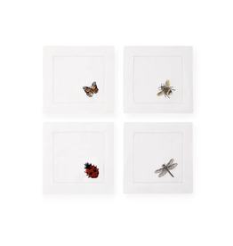 Sferra Bugs Cocktail Napkins Set 4