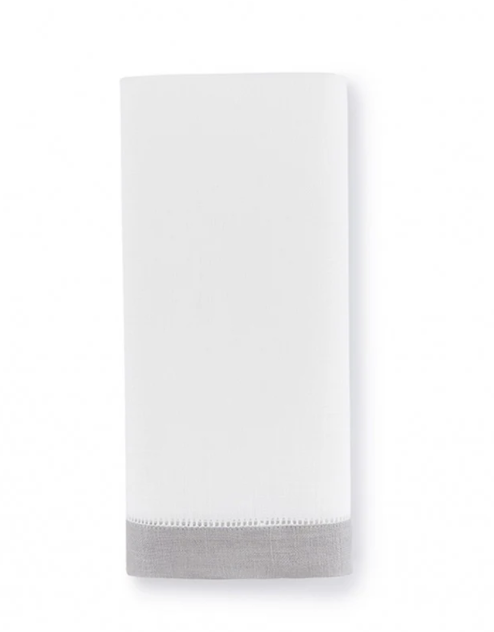 Sferra Linen Tip Towel White Grey Set/2