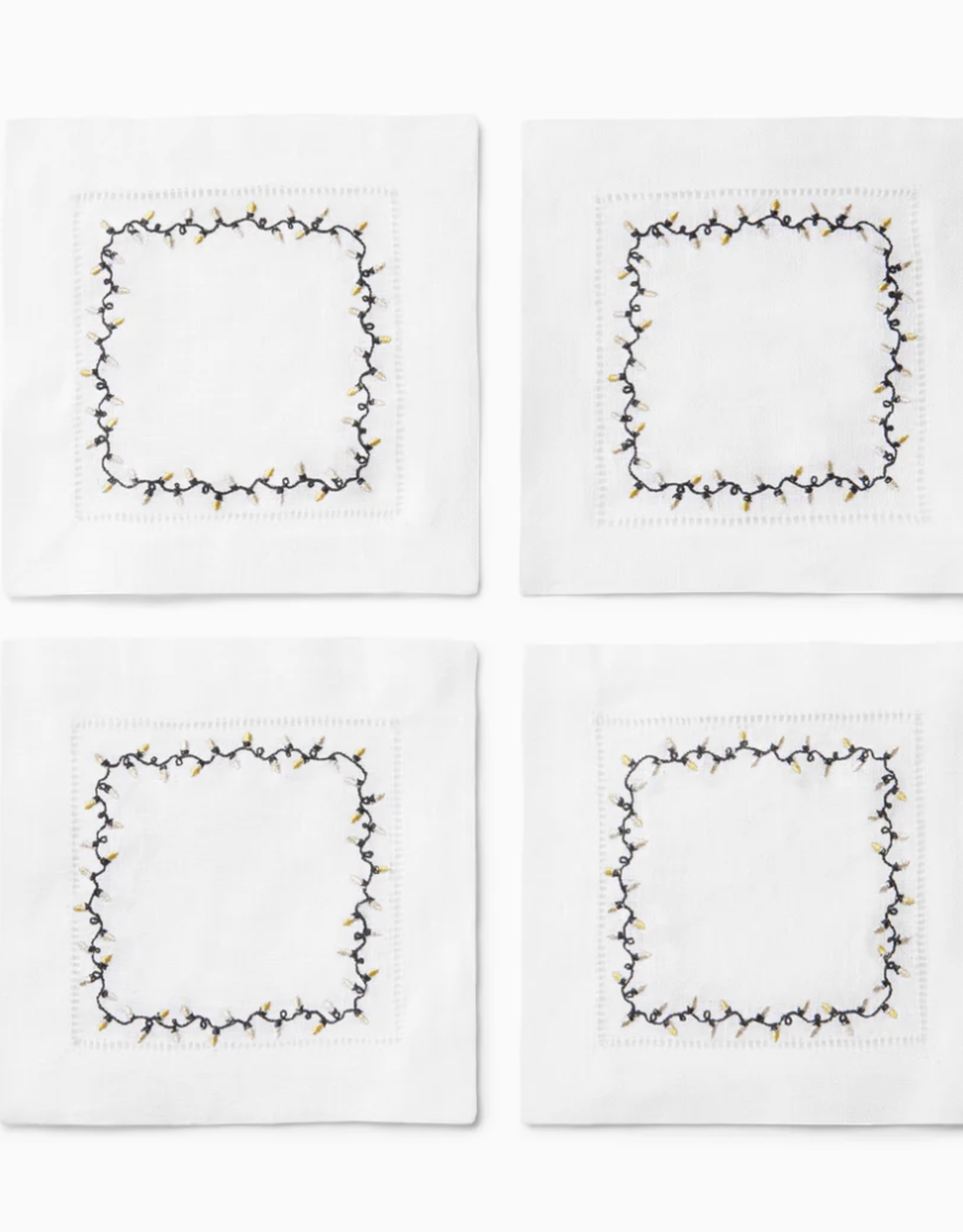 Sferra Luci Cocktail Napkins Set/4