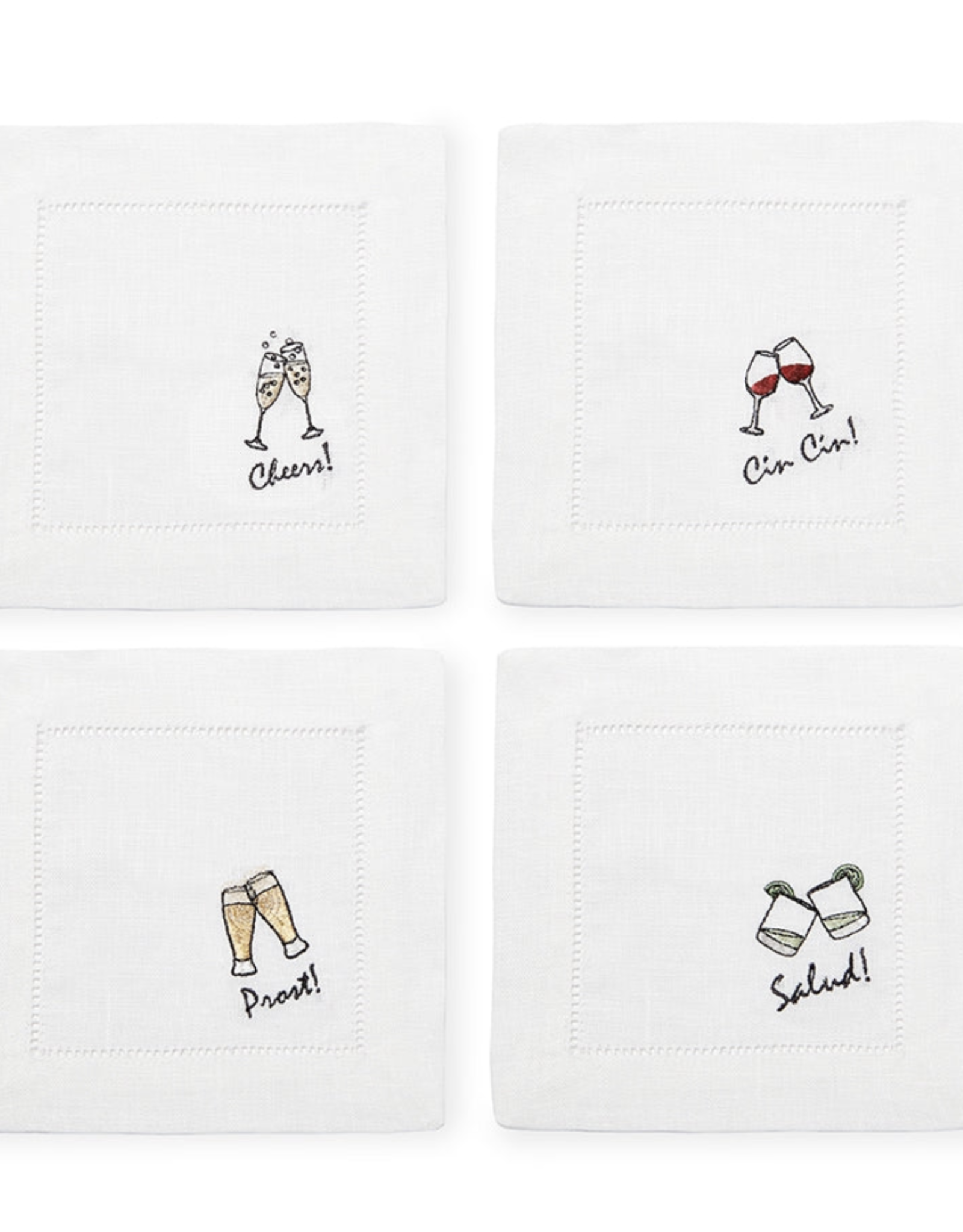 Sferra Cheers Cocktail Napkins Set/4