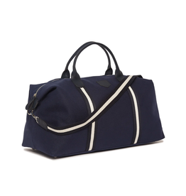 Brouk & Co The Kennedy Duffel Navy Canvas Stripes
