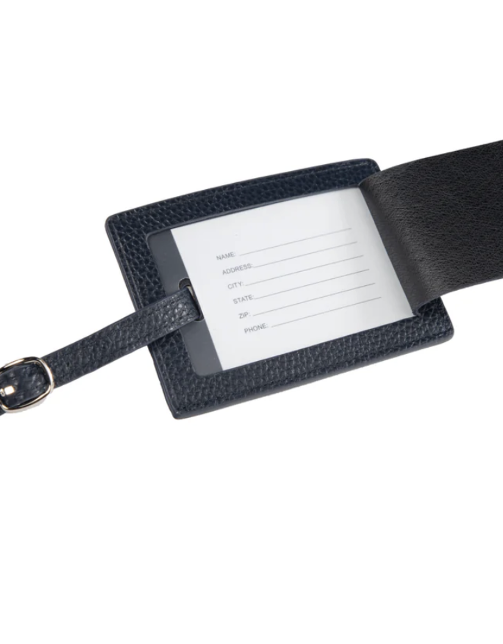 Brouk & Co Stanford Leather Luggage Tag Blue