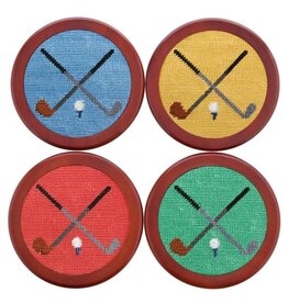 Smather's & Branson Coaster Set Crossed Clubs