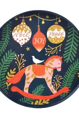 Rockflowerpaper Tray Holiday Horse 15"