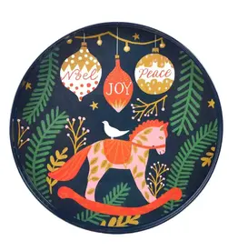 Rockflowerpaper Tray Holiday Horse 15"