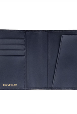 Boulevard Tommy Leather Passport Case Navy