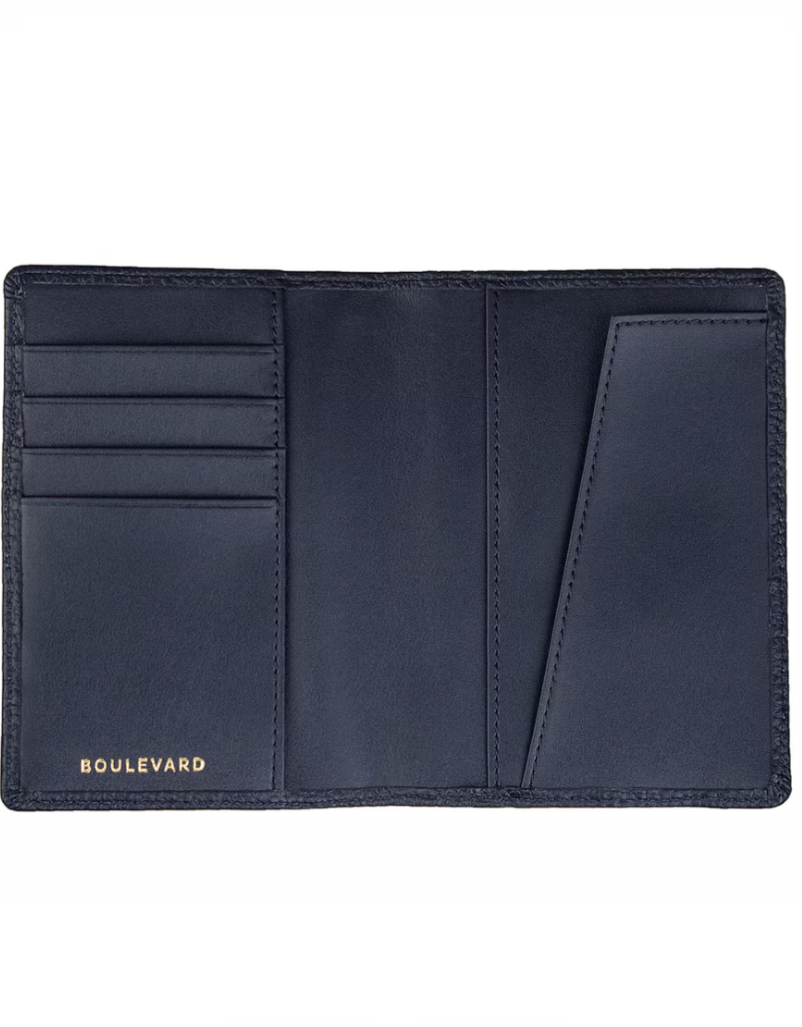 Boulevard Tommy Leather Passport Case Navy