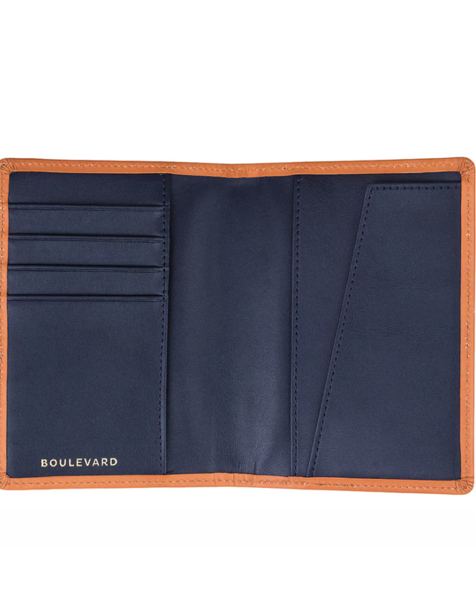 Boulevard Tommy Leather Passport Case Tan