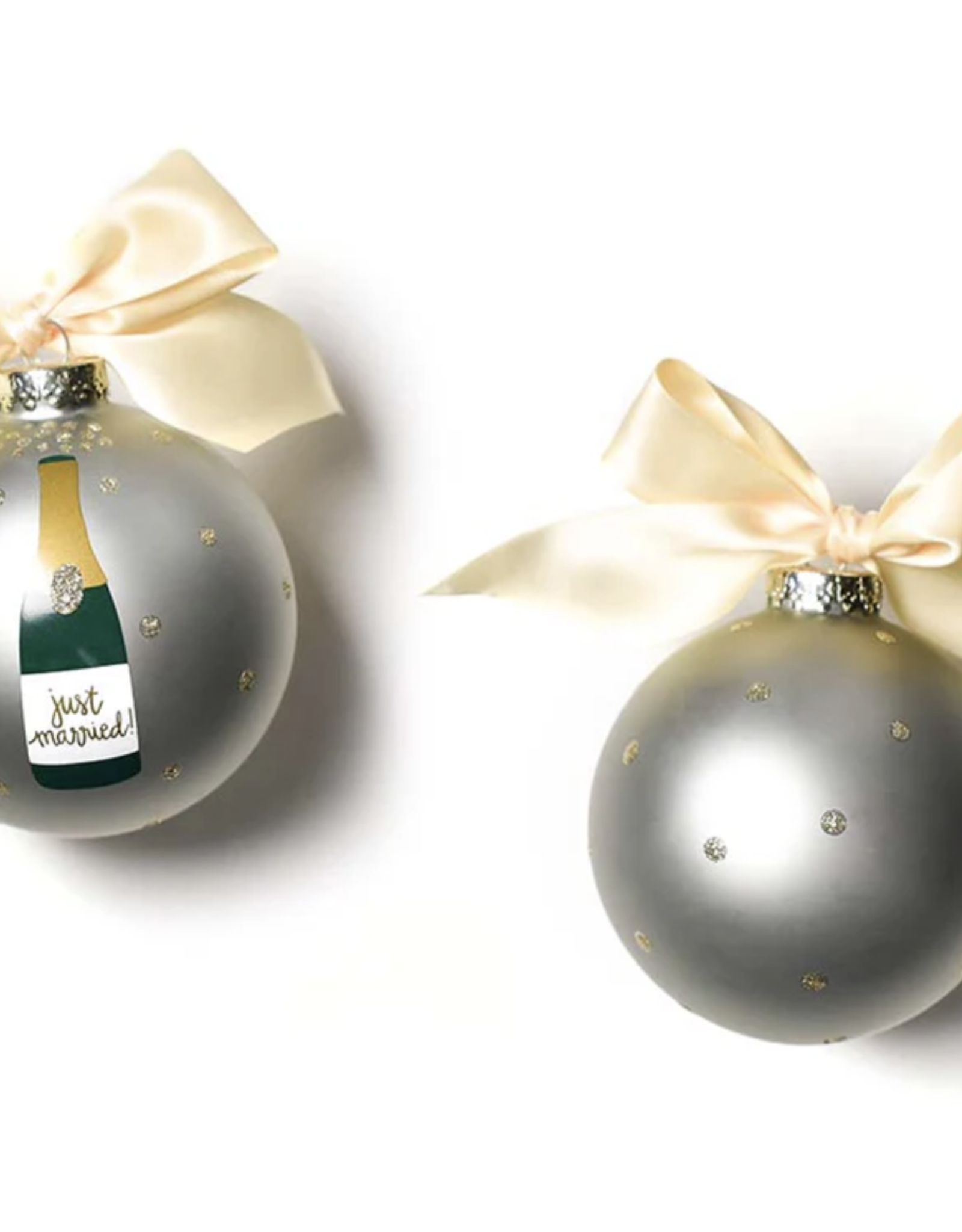 Coton Colors Ornament Just Married Champagne