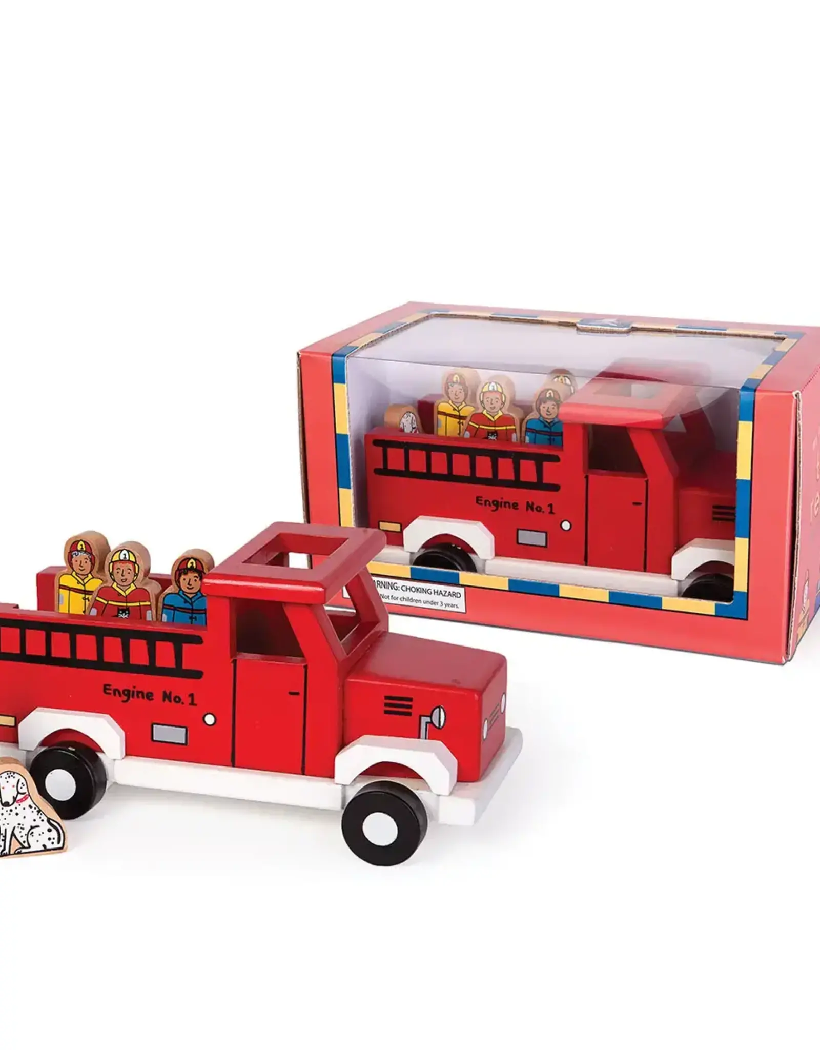Jack Rabbit Creations To The Rescue Magnetic Red Fire Truck Set