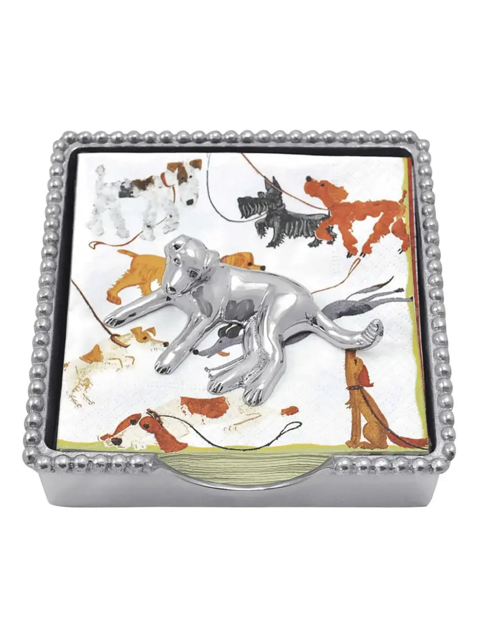 Mariposa Labrador Beaded Napkin Box