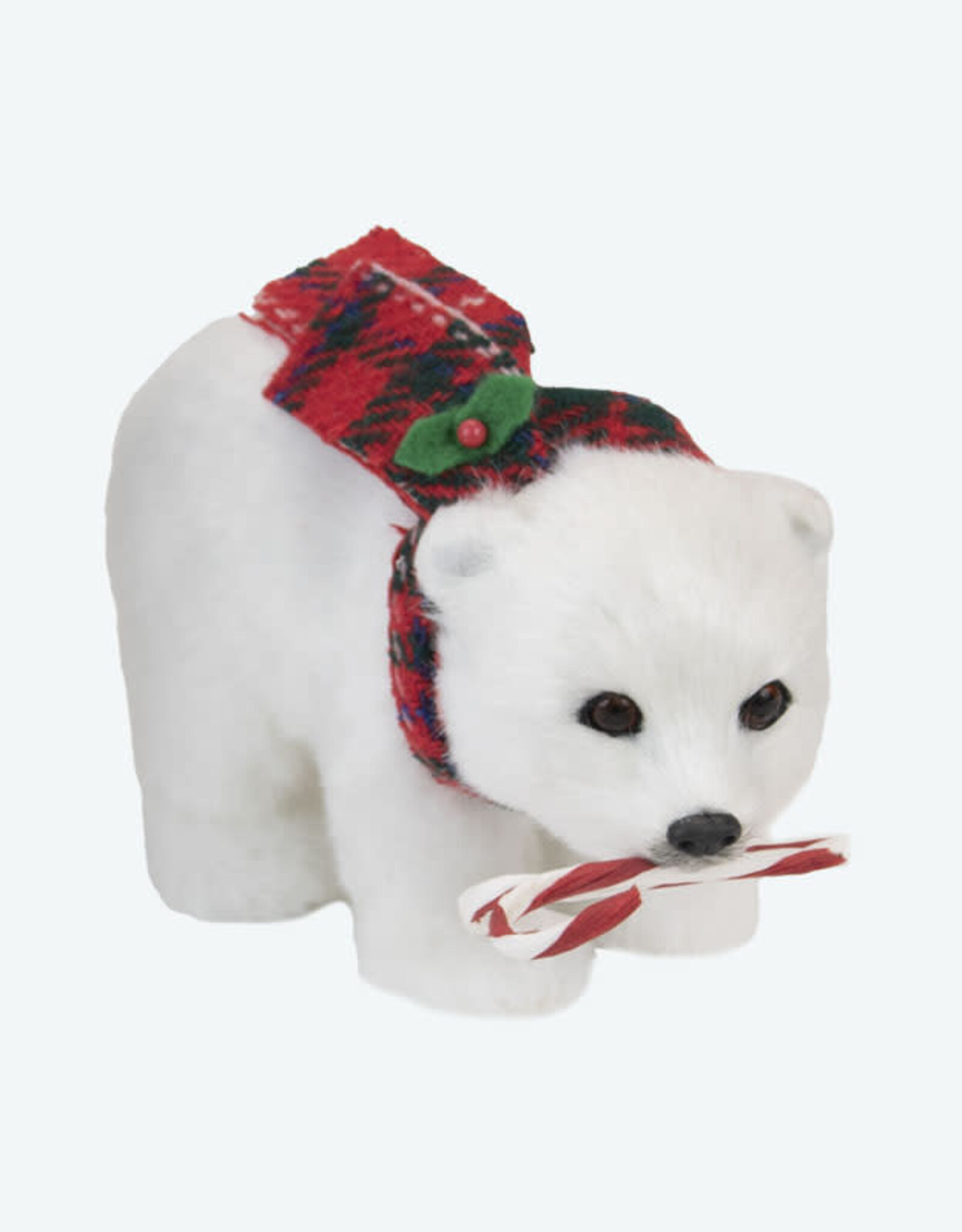 Byer's Choice Polar Bear w/candy cane