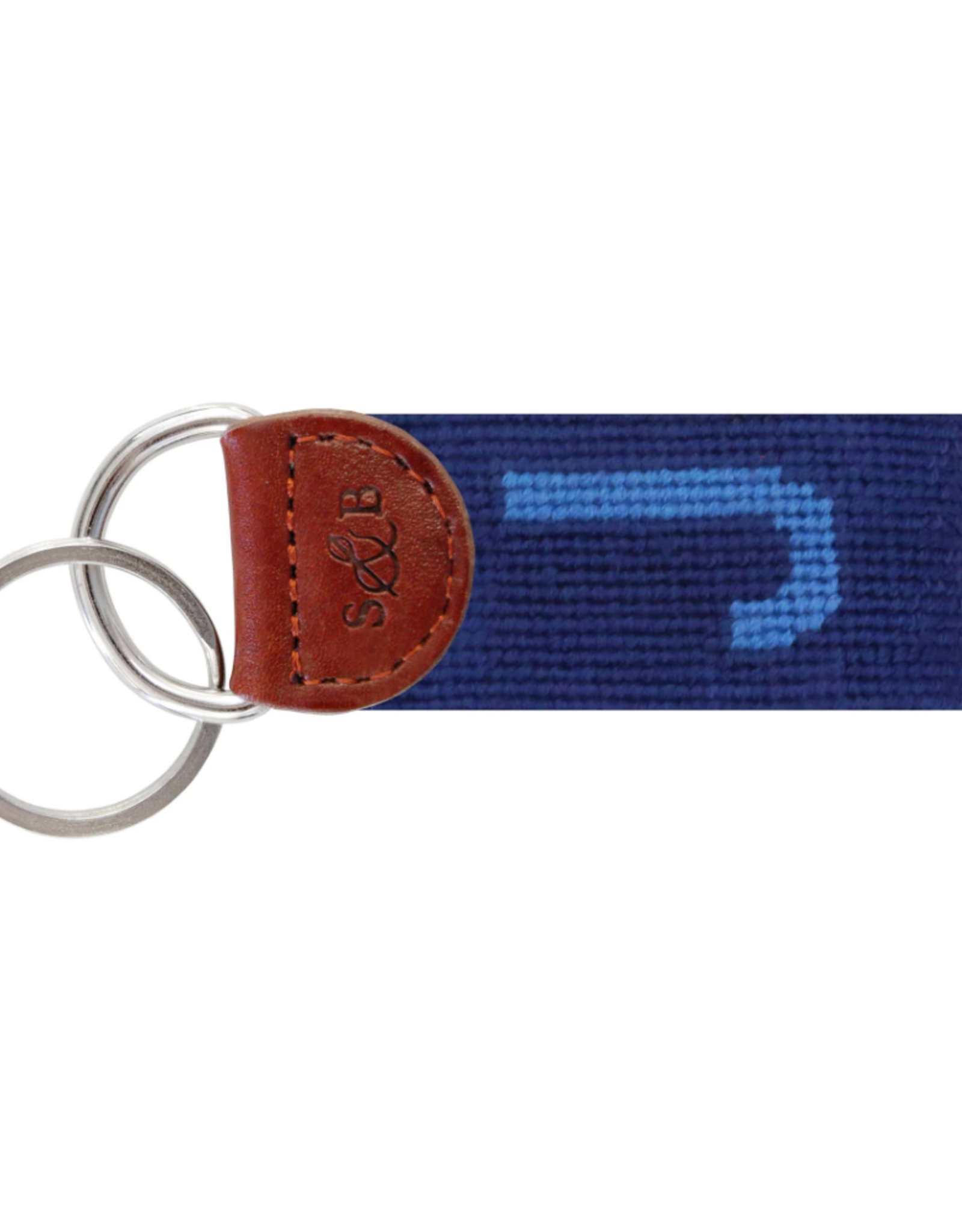 Smather's & Branson Key Fob J Cornflower