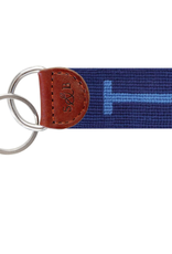 Smather's & Branson Key Fob T Cornflower