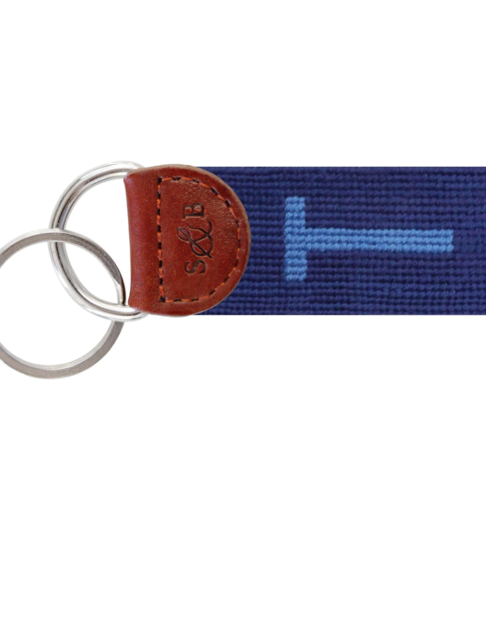 Smather's & Branson Key Fob T Cornflower