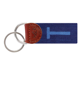 Smather's & Branson Key Fob T Cornflower