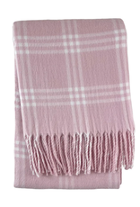 Receiving Blanket Windowpane Pink/White 28x36