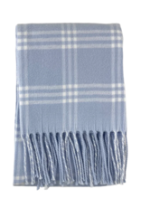 Receiving Blanket Windowpane Blue/White 28x36